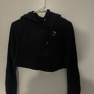 Gymshark Black Cropped Sweatshirt